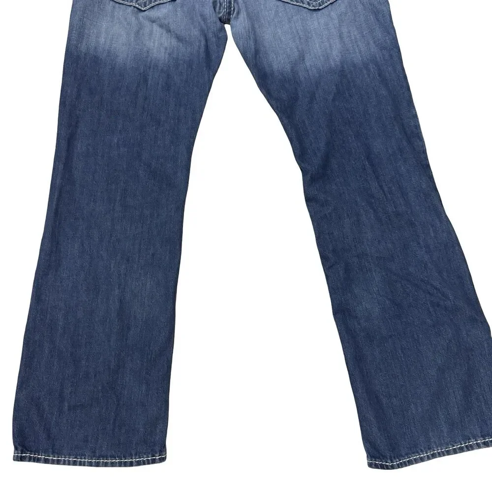 True Religion Big T Natural W/Flap Stitch Straight Leg Jean Men’s Size 38 Cotton